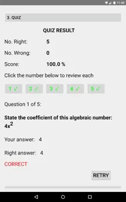 Basic Algebraic Expression android App screenshot 0